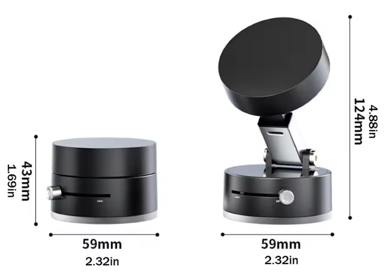 360° Adjustable Vacuum Magnetic Suction Cup Phone Mount